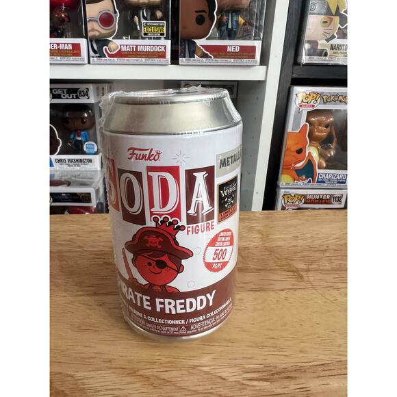 ONLY 500 PIECES METALLIC RED LIMITED EDITION Pirate Freddy Funko Soda Funtastic